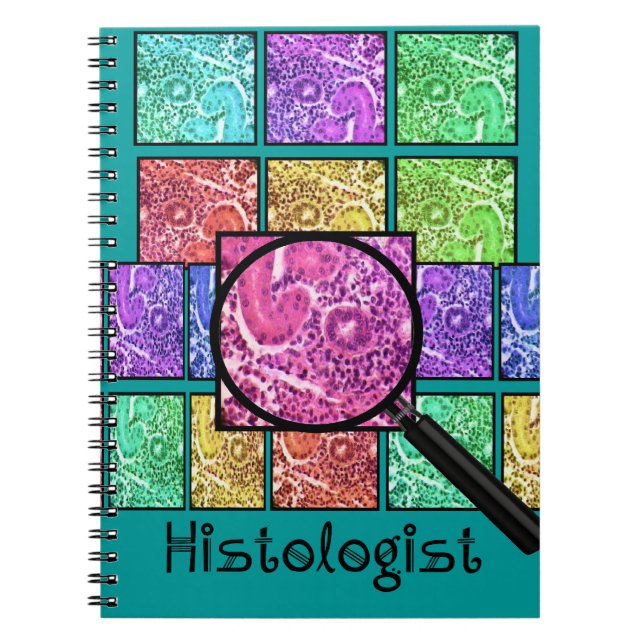 Histologist Gifts Magnified Cells Design Spiral Notebook (Front)