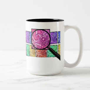 Histologist Gifts Magnified Cells Design Two-Tone Coffee Mug
