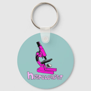 Histologist Gifts Microscope Design Key Ring