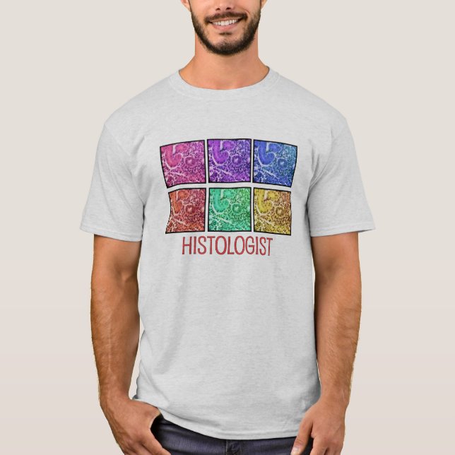 Histologist Gifts Microscope Design T-Shirt (Front)