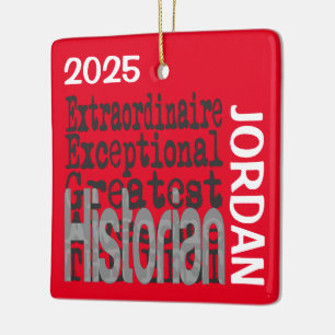 Historian Extraordinaire CUSTOM Ceramic Ornament
