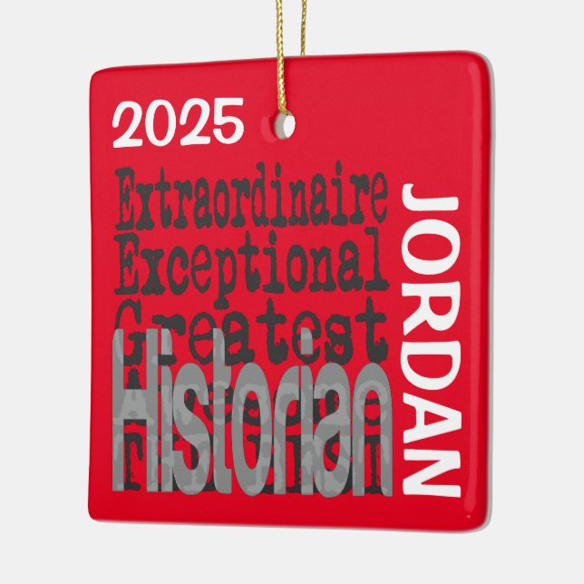 Historian Extraordinaire CUSTOM Ceramic Ornament (Left)