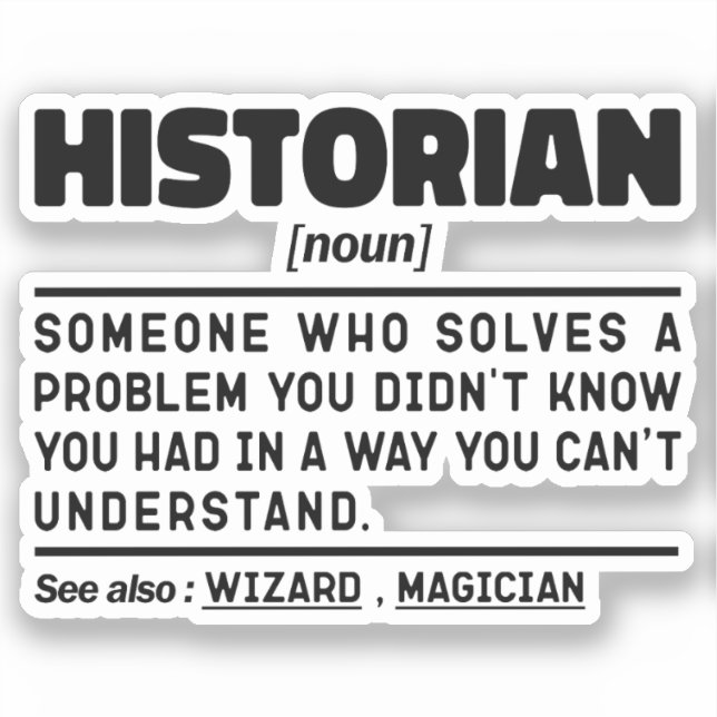 Historian Noun Definition History Lover  (Front)