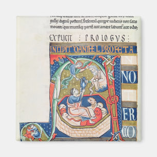 Historiated initial 'A' Depicting Daniel Magnet