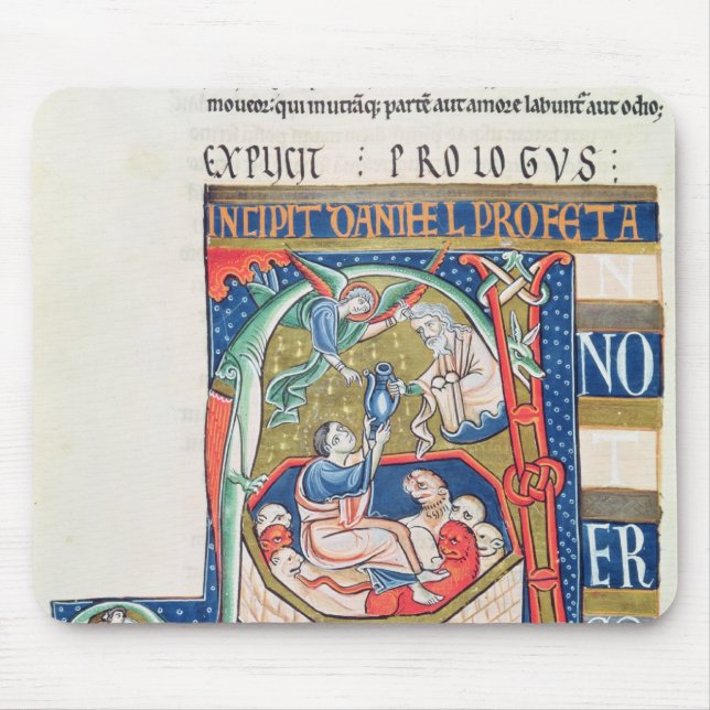 Historiated initial 'A' Depicting Daniel Mouse Pad (Front)