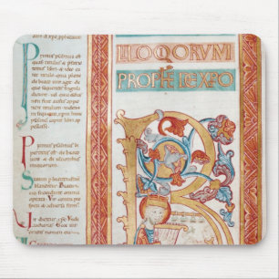 Historiated initial 'B' depicting King David Mouse Pad