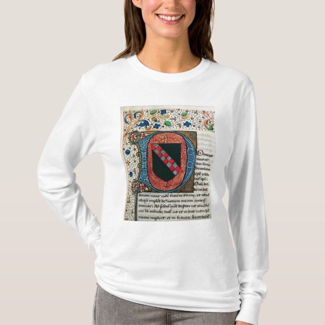 Historiated initial 'D' depicting coat of arms T-Shirt (Front)