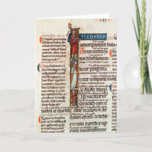 Historiated initial 'I' depicting Ruth Note Card