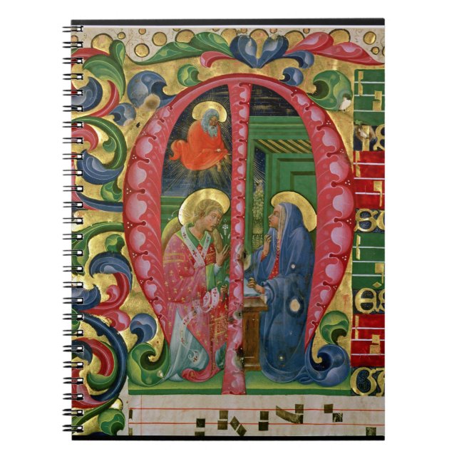 Historiated initial 'M' depicting The Annunciation Spiral Notebook (Front)