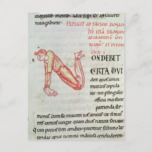 Historiated initial 'N' Postcard