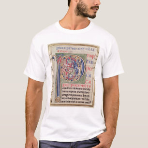 Historiated initial 'P' depicting a boar hunt T-Shirt