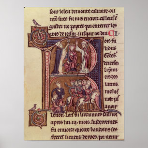Historiated initial 'R' Poster