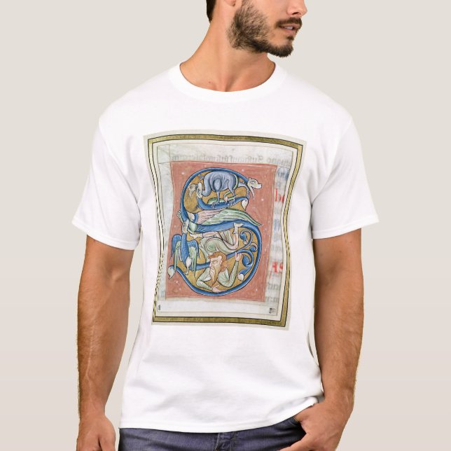 Historiated initial 'S' depicting an acrobat T-Shirt (Front)