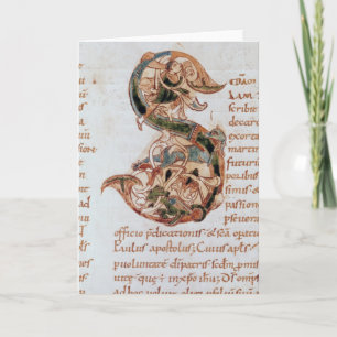 Historiated initial 'S' Note Card