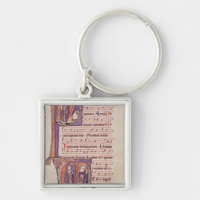 Historiated initials 'P' Key Ring (Front)