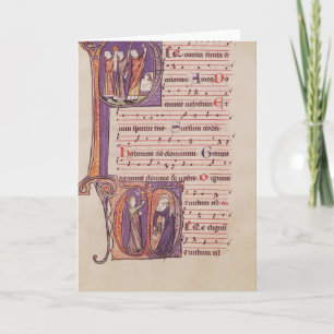 Historiated initials 'P' Note Card