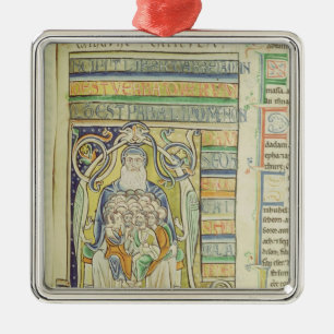 Historiated letter 'A' depicting generations Metal Tree Decoration