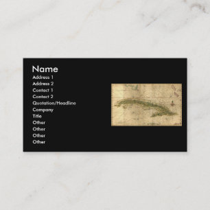 Historic 1639 Map of Cuba by Joan Vinckeboons Business Card