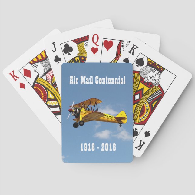 Historic Air Mail Service Centennial Playing Cards (Back)