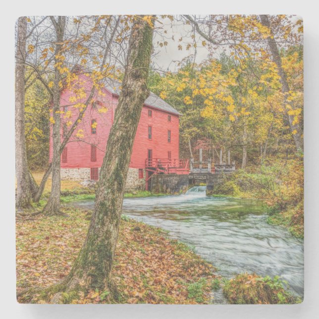Historic Alley Mill Stone Coaster (Front)