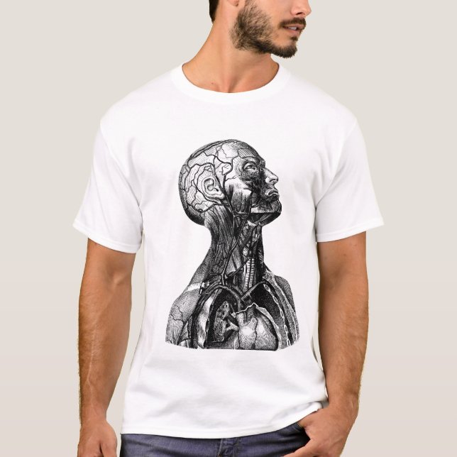 Historic Anatomical Torso Drawing T-Shirt (Front)