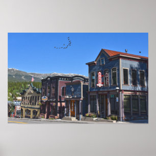 Historic Breckenridge Street, Colorado Poster