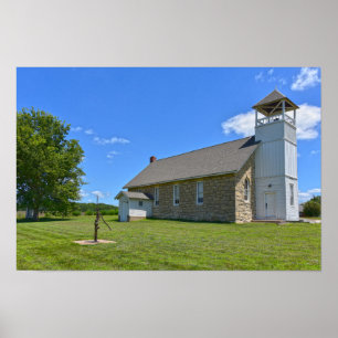 Historic Buck Creek School, Perry, Kansas Poster