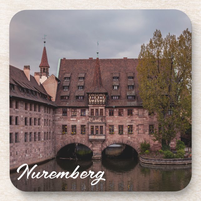 Historic building at sunset in Nuremberg, Germany Coaster (Front)