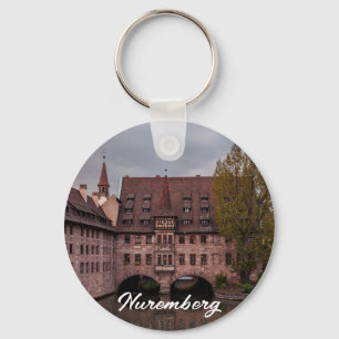 Historic building at sunset in Nuremberg, Germany Key Ring