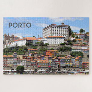 Historic buildings and river, Porto, Portugal Jigsaw Puzzle