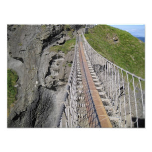 Historic Carrick-a-rede rope bridge, Northern Photo Print