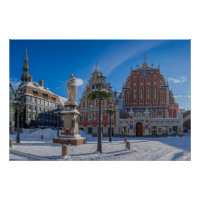 Historic city center in Riga, Latvia