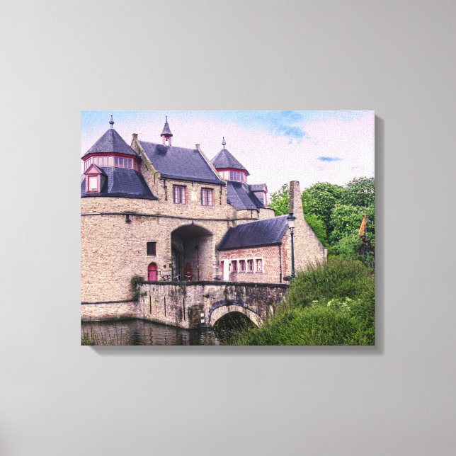 Historic city gate in Bruges Canvas Print (Front)