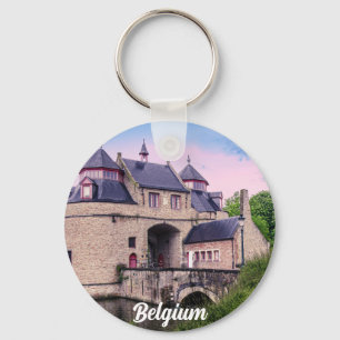 Historic city gate in Bruges Key Ring