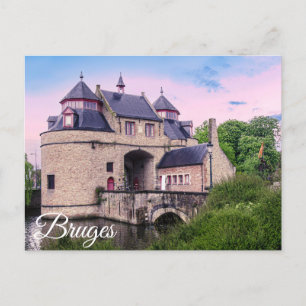 Historic city gate in Bruges Postcard
