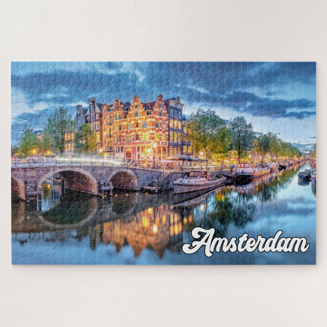 Historic City Of Amsterdam, Netherlands Jigsaw Puzzle (Horizontal)