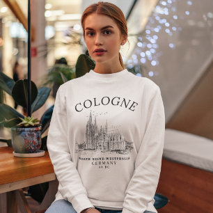 Historic Cologne Cathedral Germany Scenery Sweatshirt