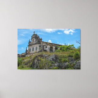 Historic Colonial Church Ruins: Antique Brazilian  Canvas Print