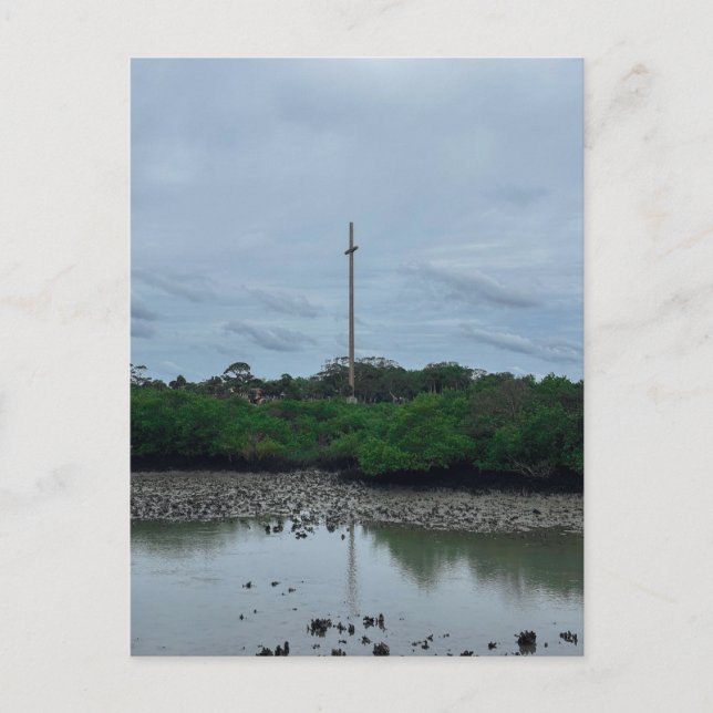 Historic Cross at Low Tide Postcard (Front)
