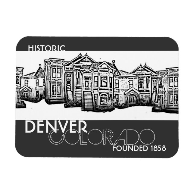 Historic Denver Colorado old town magnet (Horizontal)