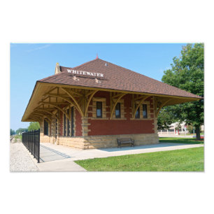 Historic Depot in Whitewater Photo Print