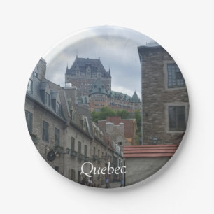 Historic district in Quebec City Paper Plate
