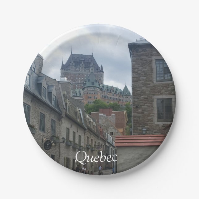 Historic district in Quebec City Paper Plate (Front)