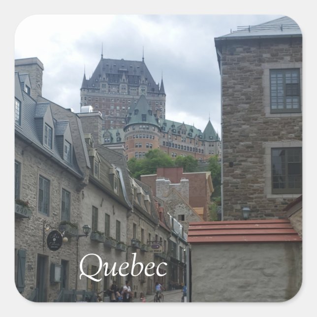 Historic District in Quebec city Square Sticker (Front)