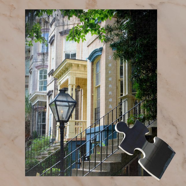 Historic Downtown Savannah Georgia Homes Jigsaw Puzzle (Creator Uploaded)