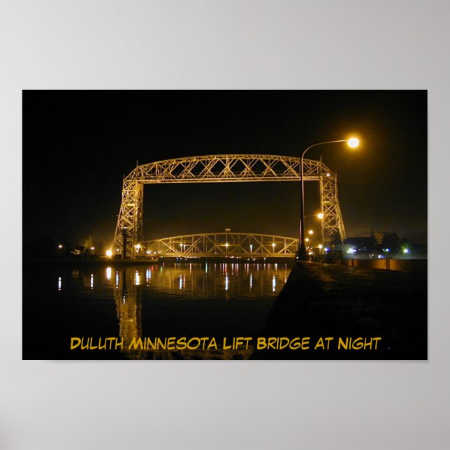 Historic Duluth Minnesota Lift Bridge Poster (Front)