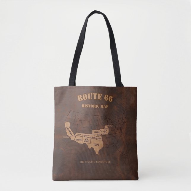 Historic Eight State Journey Commemorative Canvas Tote Bag (Front)