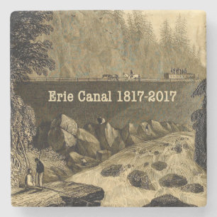 Historic Erie Canal Bicentennial Years Stone Coaster