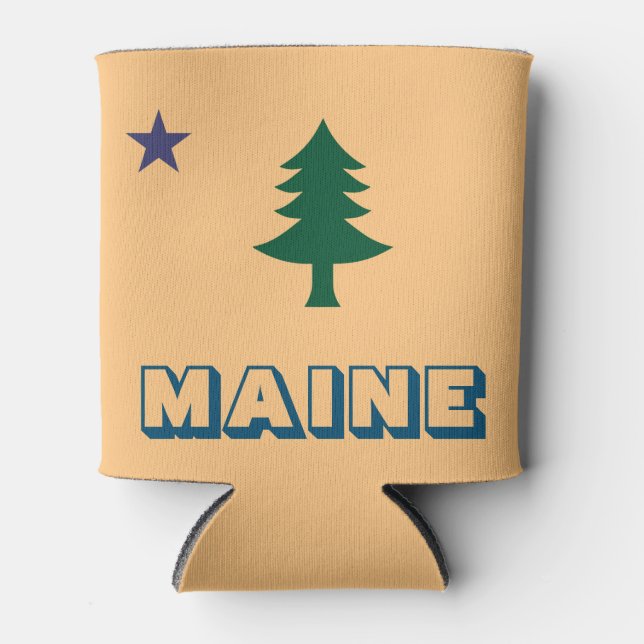Historic Flag of Maine (1901–1909) Can Cooler (Front)