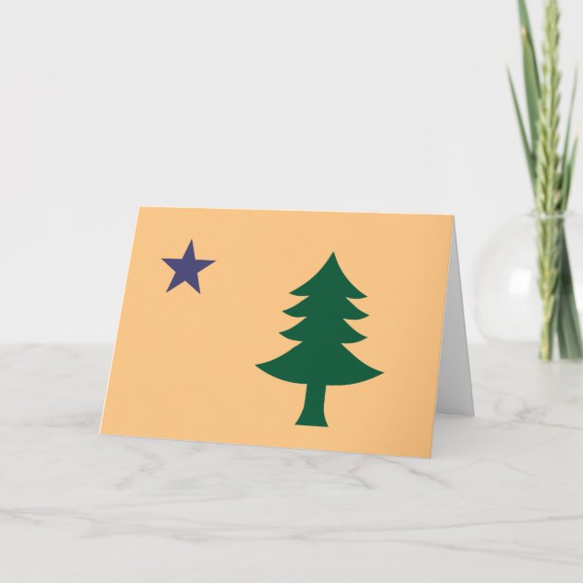 Historic Flag of Maine (1901–1909) Card (Front)